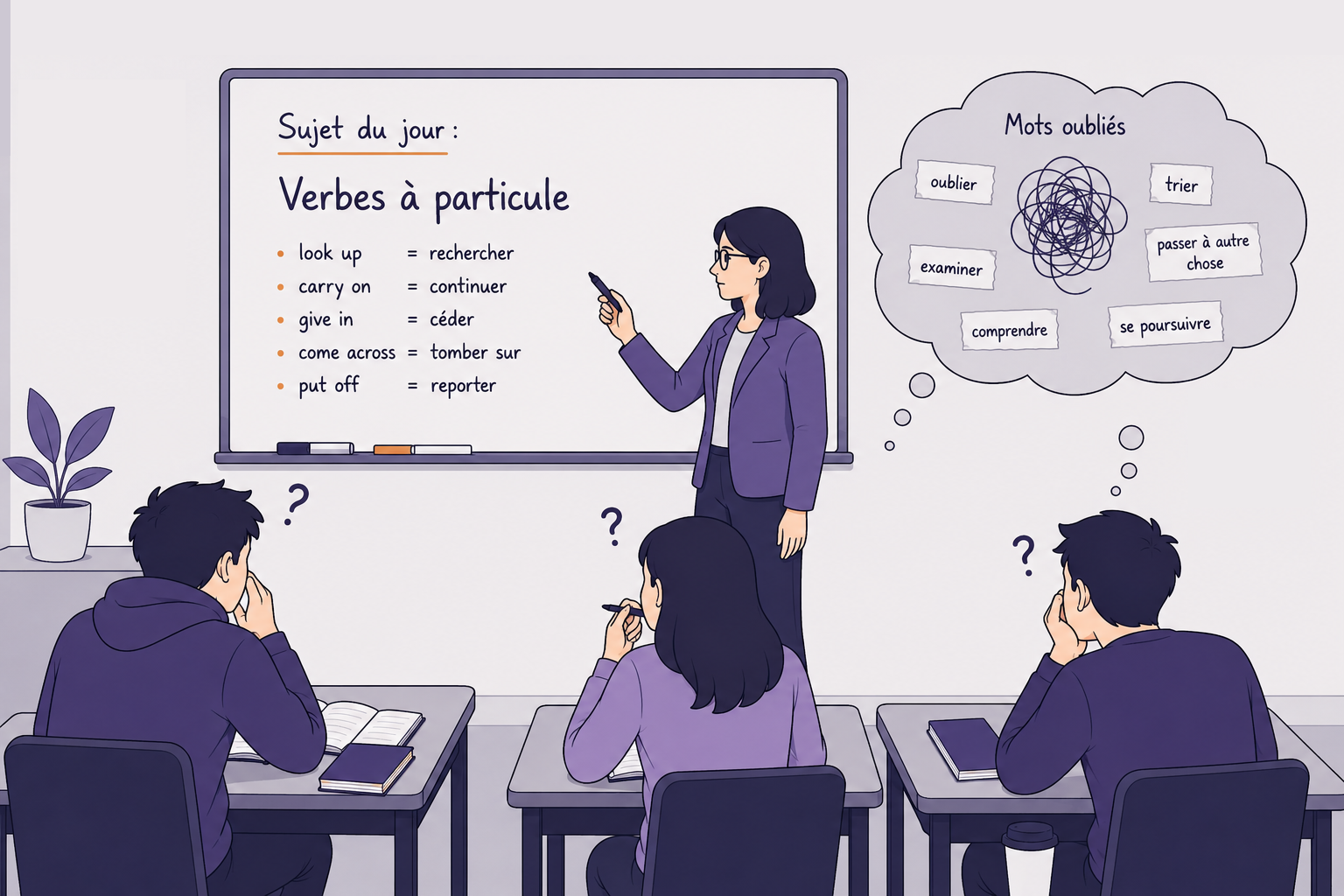 Teacher at whiteboard with students
